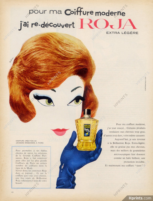 Roja (Cosmetics) 1960 Hair Care, Jacques Dessange (Hairstyle) Delorme