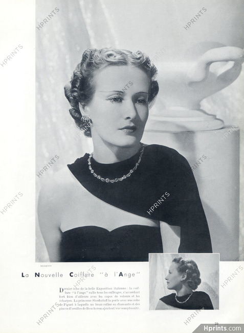 Princesse Sherbatoff 1935 Hairstyle to the Angel, Photo Harry Meerson,