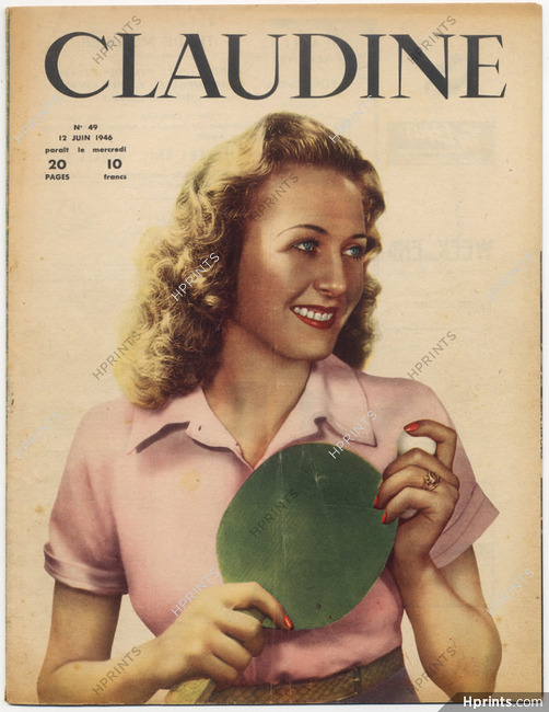 CLAUDINE Fashion Magazine 1946 N°49, 20 pages