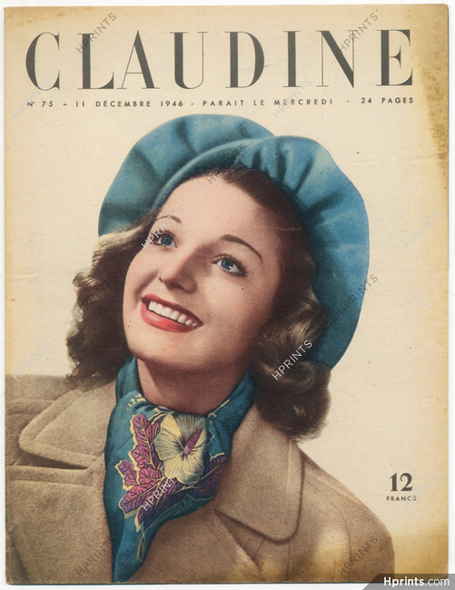 CLAUDINE Fashion Magazine 1946 N°75, Sygur, Photo Philippe Pottier, 24 pages