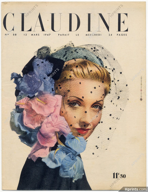CLAUDINE Fashion Magazine 1947 N°88 Albouy, Georges Saad, 24 pages