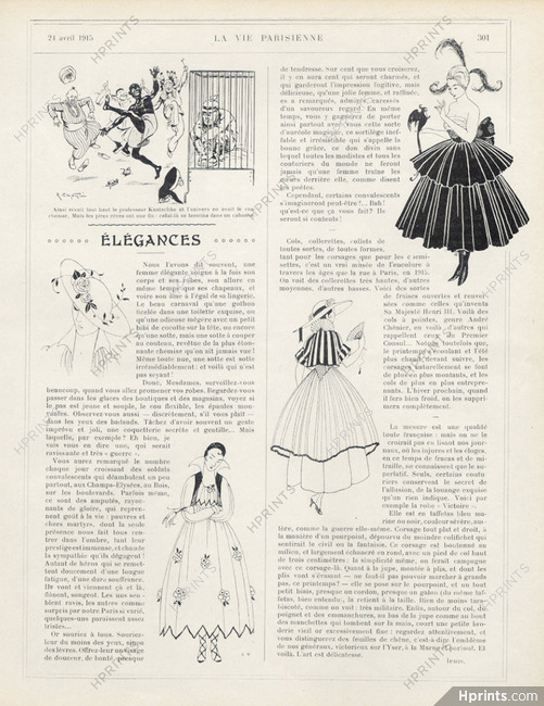 Élégances, 1915 - George Barbier Fashion Illustration, Texte par Iphis