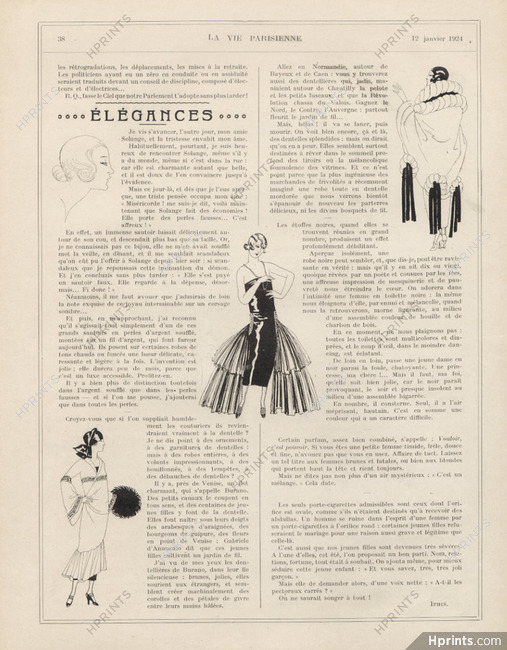 Élégances, 1924 - George Barbier Fashion Illustration, Texte par Iphis