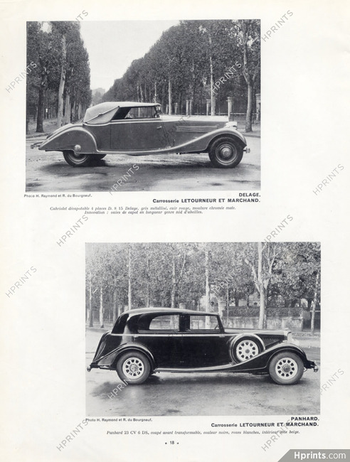 Delage & Panhard & Levassor 1934 Letourneur et Marchand (Coachbuilder)