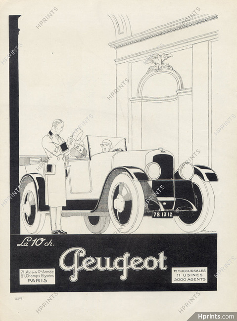 Peugeot (Cars) 1925 René Vincent
