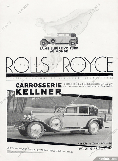 Rolls-Royce 1930 Kellner, Coachbuilder