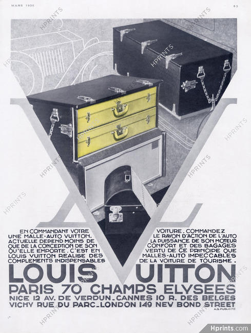 Louis Vuitton (Luggage, Baggage) 1930 Malle-Auto