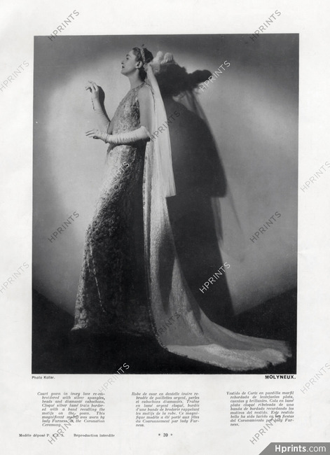 Molyneux (Couture) 1937 Court Gown, Photo Kollar