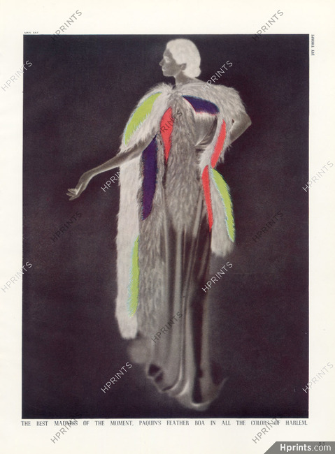 Paquin 1937 Feather Boa, Jay Thorpe, Photo Man Ray