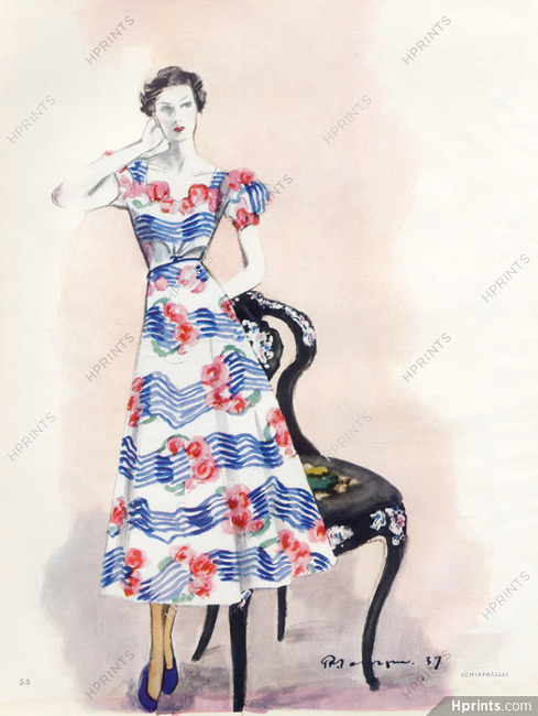 Schiaparelli 1937 Summer Dress