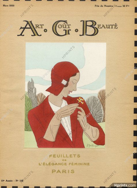 Zeilinger 1930 A.G.B (Art Goût Beauté) Cover