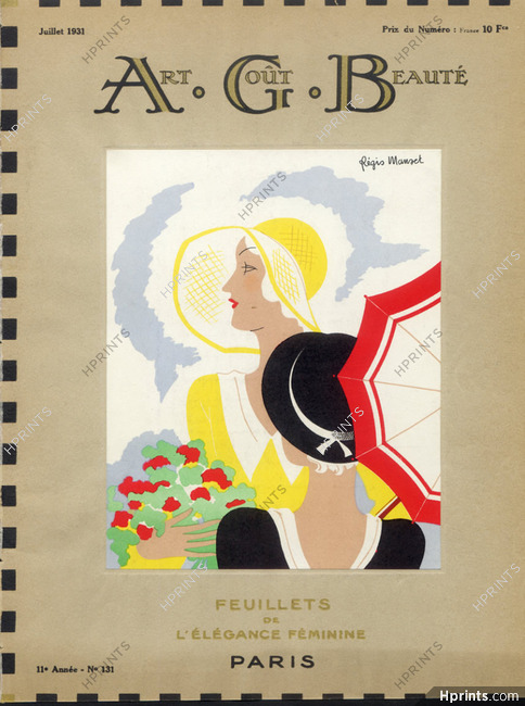 Régis Manset 1931 A.G.B (Art Goût Beauté) Cover, Hats
