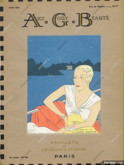 A.G.B (Art Goût Beauté) Cover 1932 Au bord du lac du Casino d'Enghien