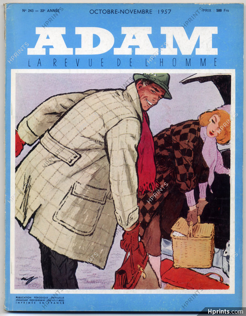 Adam 1957 N°243 Magazine for Men, Hof, Hunting, 140 pages
