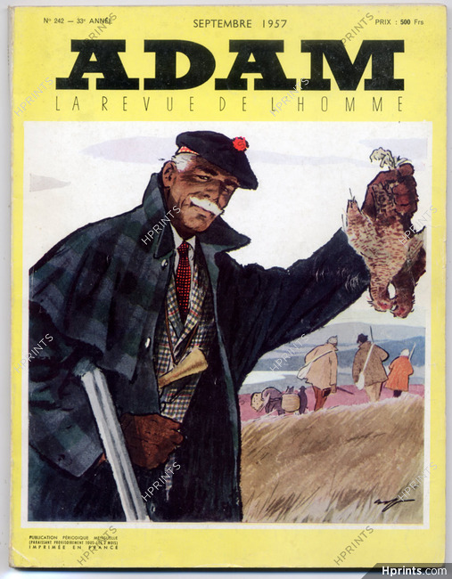 Adam 1957 N°242 Magazine for Men, Hof, Hunting