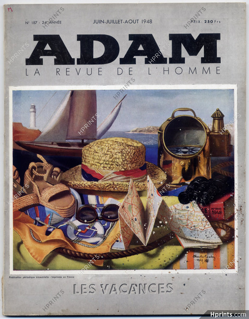 Adam 1948 N°187 Magazine for Men, Le Bal des Eventails, Fans, 102 pages