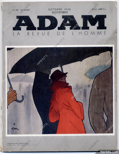 Adam 1948 N°189 Magazine for Men, René Gruau, 112 pages