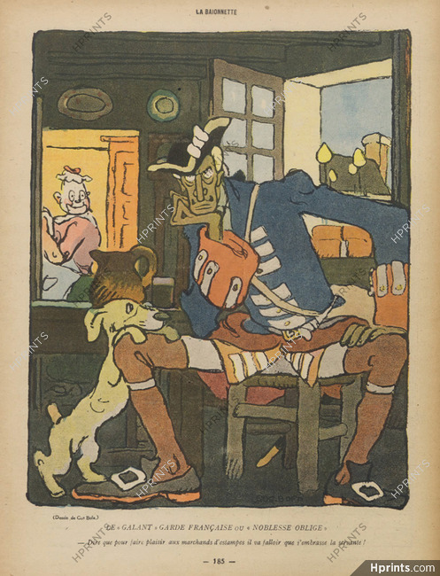 Gus Bofa 1918 Comic Strip, Dog