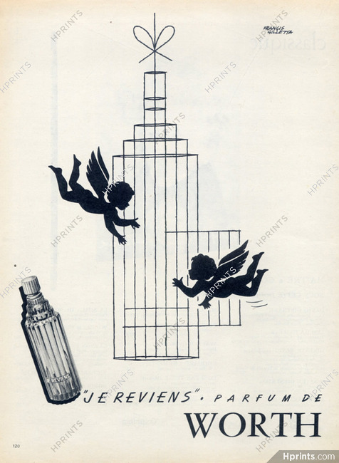 Worth (Perfumes) 1956 Francis Gilletta, Cherub Angel