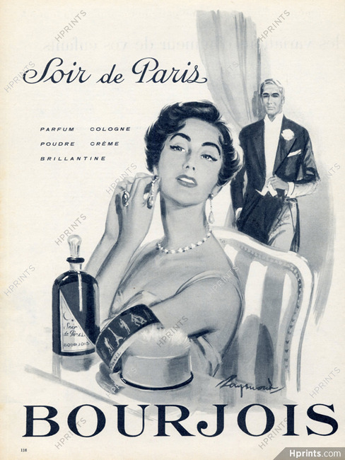 Bourjois (Perfumes) 1955 Soir De Paris, Raymond (Brénot)