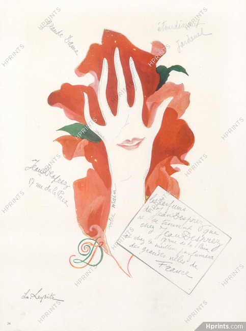 Jean Desprez (Perfumes) 1947 Leon Leyritz, Votre Main...