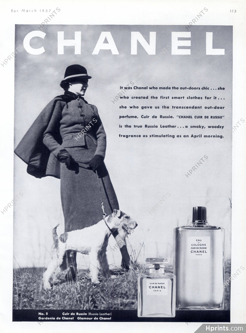 Chanel (Perfumes) 1937 Cuir De Russie, Fox Terrier — Perfumes