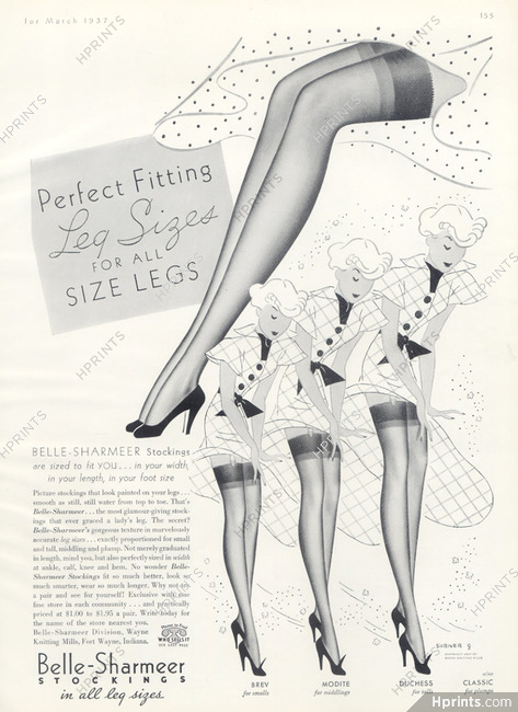 Belle-Sharmeer (Hosiery, Stockings) 1937 Shriver