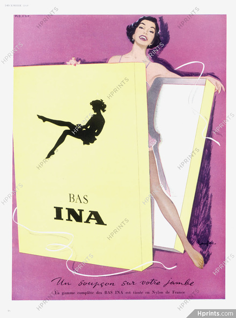 Ina (Hosiery, Stockings) 1956 J. Langlais