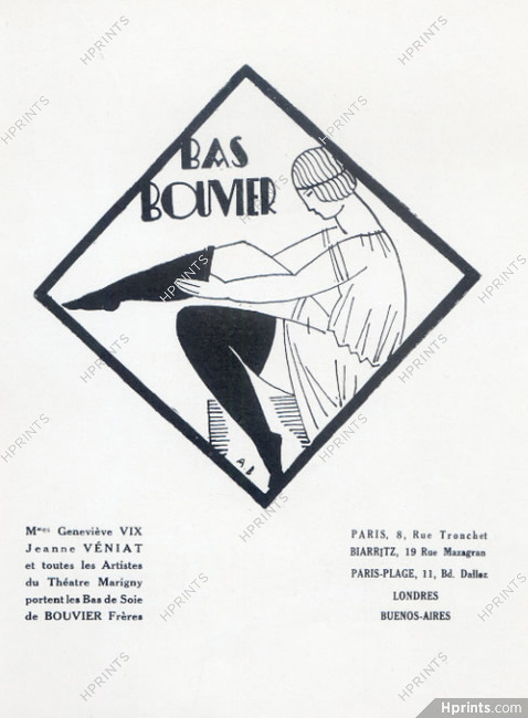 Bouvier Frères (Hosiery, Stockings) 1926