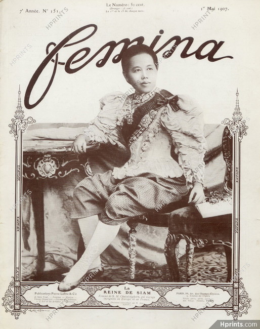 La Reine de Siam 1907 Mrs de S. M. Chulalongkorn, Portrait