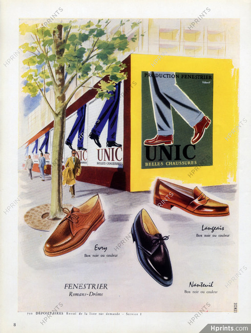 Unic (Shoes) 1955 Bernard Villemot
