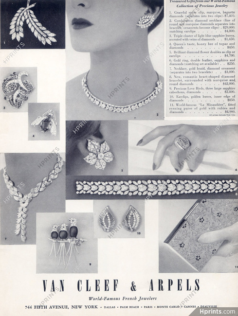 Van Cleef & Arpels 1954 Earclips, Love Birds, Necklace, Gold Ring, Earrings, Minaudière...