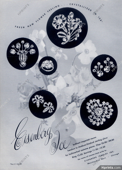 Eisenberg (Jewels) 1948 Flowers Clips