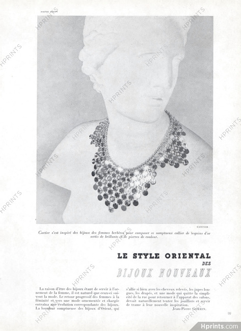 Le Style Oriental des Bijoux Nouveaux (p.1), 1948 - Cartier, back: Herz-Belperron, Sterlé, Chaumet, René Boivin, Photo Crespi