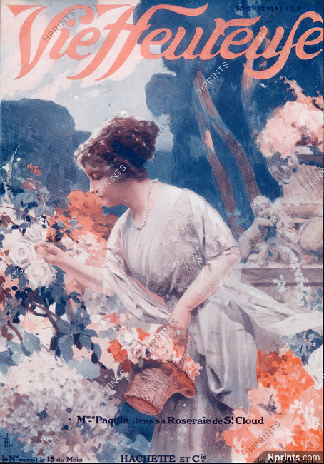 René Lelong 1912 Mrs Paquin in his Rose Garden