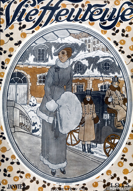 Pierre Brissaud 1913 "Sur le Perron" Elegant