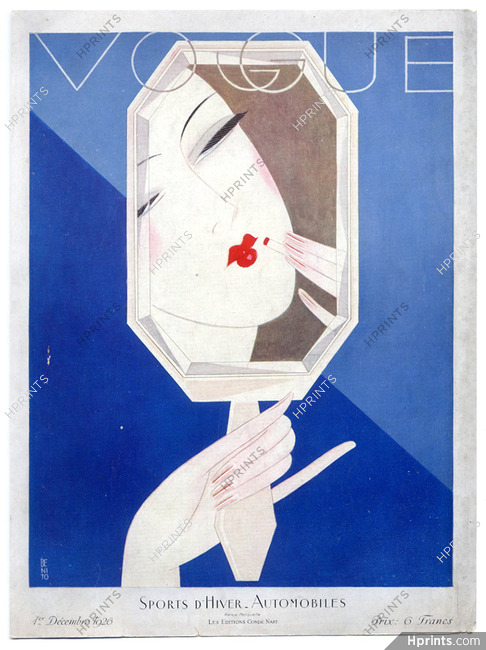 Eduardo Garcia Benito 1926 Vogue Cover, Mirror, Making-up