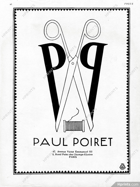 Paul Poiret (Couture) 1928 Ad