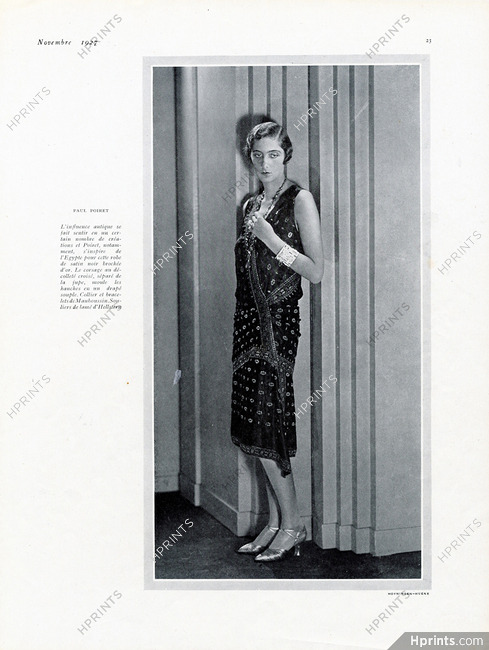 Paul Poiret (Couture) 1927 Dress of Egyptian inspiration, Photo George Hoyningen-Huene