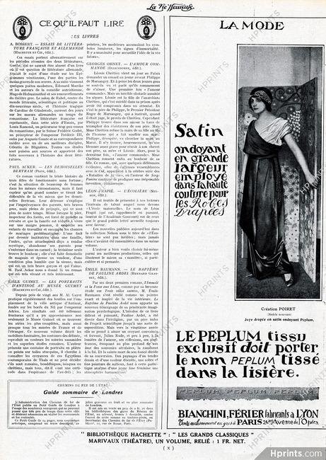 Paul Poiret 1914 "Le Peplum" Bianchini Férier