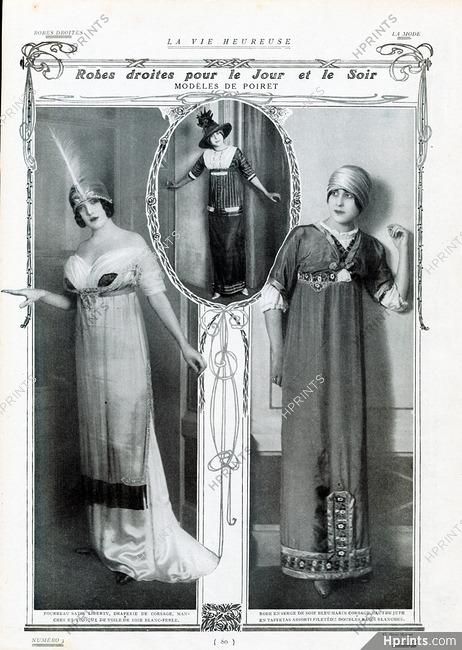 Paul Poiret 1912 Dresses for the Day and in the Evening, Photo Henri Manuel