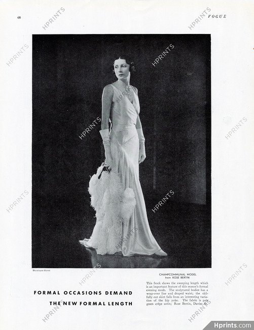 Elspeth Champcommunal 1930 from Rose Bertin, Photo George Hoyningen-Huene