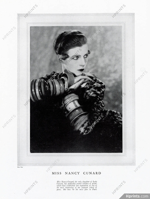 Man Ray 1927 Nancy Cunard portrait