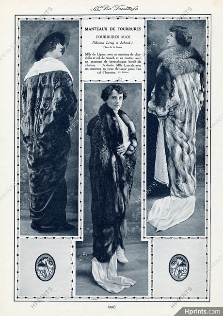 Fourrures Max (Fur Clothing) 1913 Photo Talbot Fur Coats