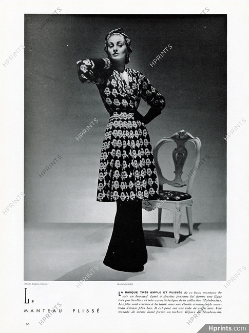 Mainbocher (Couture) 1938 Photo Eugène Rubin