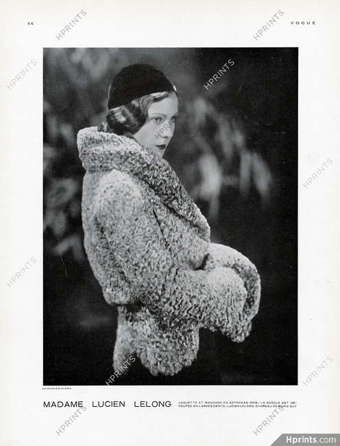 Lucien Lelong (Couture) 1930 Madame Lucien Lelong Photo George Hoyningen-Huene