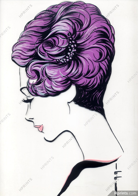 Suzanne Martin-Matagne 1960s Hairstyle Rhodoïd
