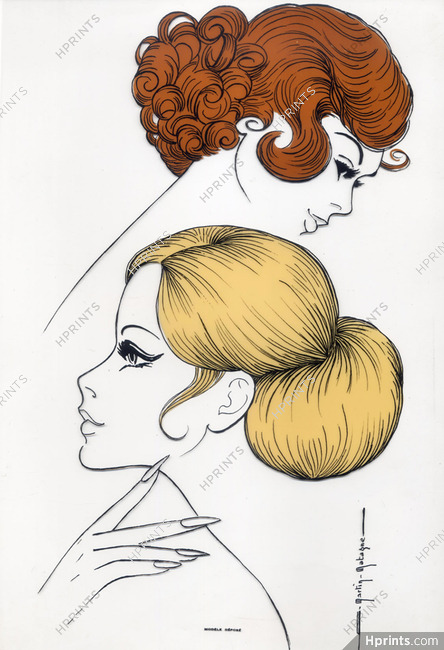 Suzanne Martin-Matagne 1960s Hairstyle Rhodoïd