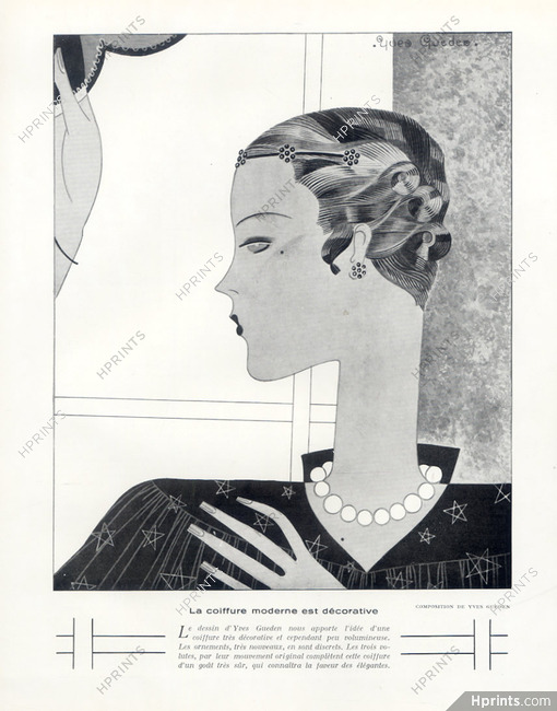 Yves Gueden 1930 Hairstyle Art Deco