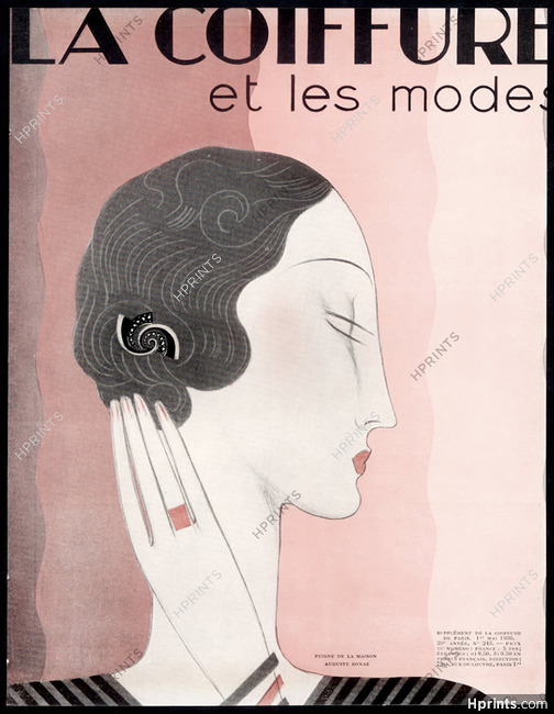 La Coiffure et les Modes (Hairstyle) 1930 Cover Art Deco
